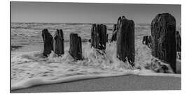 Aluminiumtavla Groyne with waves