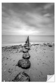 Wall sticker Groyne on Rügen (long exposure)