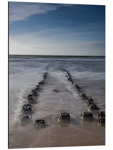 Tableau en aluminium Épis de l'île de Sylt VII