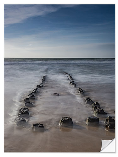 Naklejka na ścianę Groyne on Sylt (long exposure)