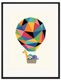 Gerahmter Kunstdruck Zusammen fliegen