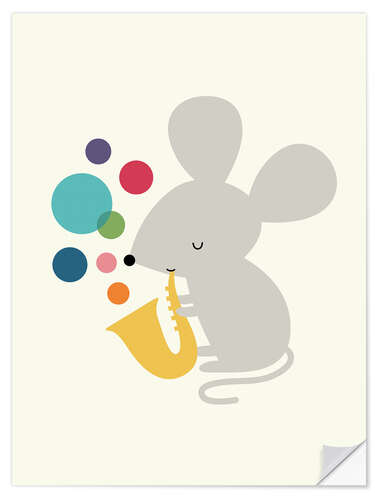 Wall sticker Saxophone Mouse