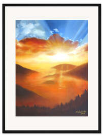 Gerahmter Kunstdruck Erwachen in der Natur