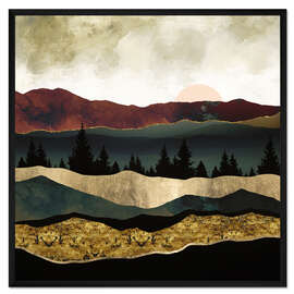 Gerahmter Kunstdruck Frühherbstliche Landschaft