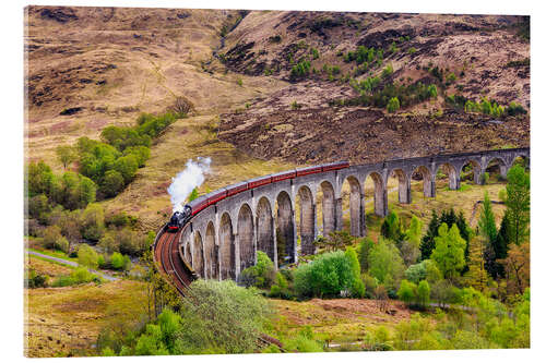 Akryylilasitaulu Glenfinnan viaduct with incoming train