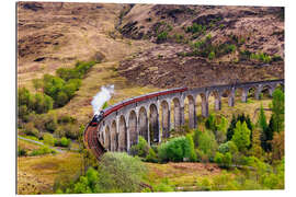 Gallery print Glenfinnan viaduct with incoming train