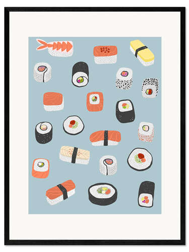Kehystetty taidepainatus Sushi from Maki to Nagiri