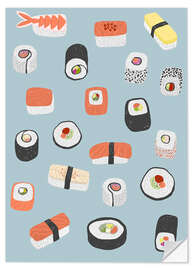 Wall sticker Sushi from Maki to Nagiri