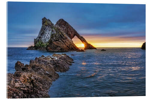 Acrylic print Sunrise at Bow Fiddle Rock