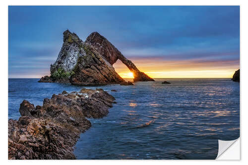 Sticker mural Coucher de soleil à Bow Fiddle Rock