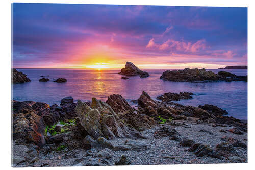 Acrylglasbild Sonnenaufgang bei Cullen Bay in der Nähe von Portknockie