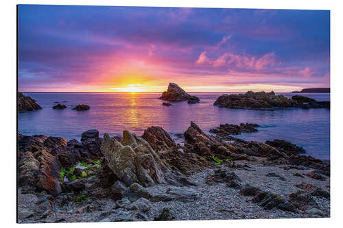 Aluminiumtavla Sunrise at Cullen Bay near Portknockie