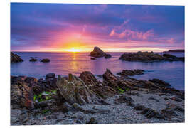 Foam board print Sunrise at Cullen Bay near Portknockie