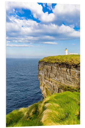 Foam board print Duncansby Head Lighthouse at John o Groats