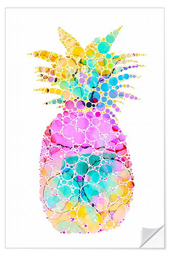 Sticker mural Ananas pop