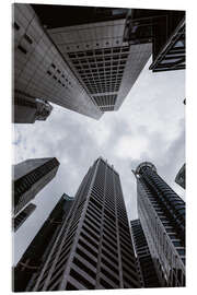 Acrylic print Skyscrapers in the business centre, Singapore