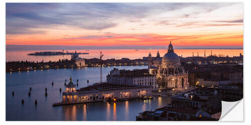 Naklejka na ścianę Salute church at sunset, Venice