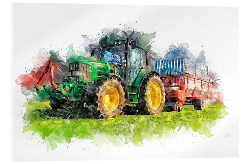 Acrylic print Tractor