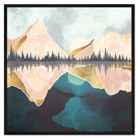 Gerahmter Kunstdruck Reflexion im See