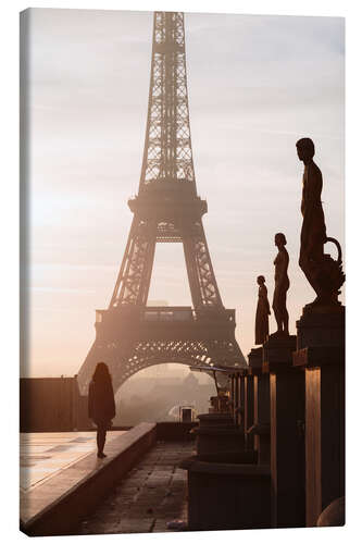 Tableau sur toile Tour Eiffel depuis le Trocadéro, Paris