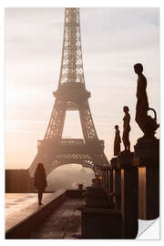 Sticker mural Tour Eiffel depuis le Trocadéro, Paris
