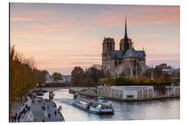 Obraz na aluminium Sunset over Notre Dame, Paris