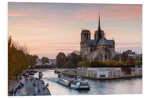 Tableau en PVC Coucher de soleil sur Notre-Dame de Paris