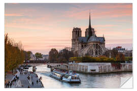 Sticker mural Coucher de soleil sur Notre-Dame de Paris