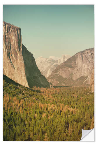 Selvklebende plakat Yosemite Valley XI