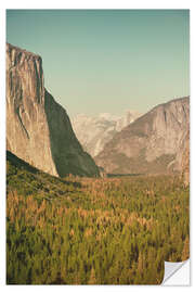 Selvklebende plakat Yosemite Valley XI