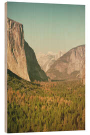 Wood print Yosemite Valley XI