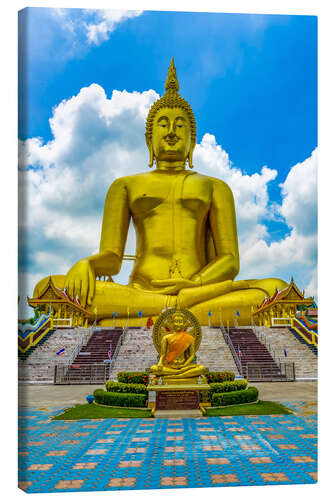 Leinwandbild Großer Buddha am Wat Muang, Thailand