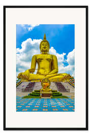 Gerahmter Kunstdruck Großer Buddha am Wat Muang, Thailand
