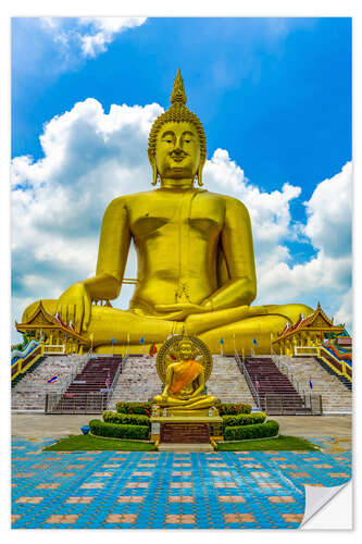 Autocolante decorativo Big Buddha at Wat Muang, Thailand