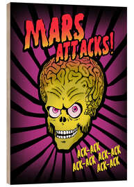 Wood print Mars Attacks!