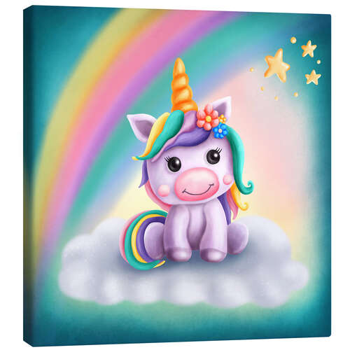 Canvas print Little baby unicorn