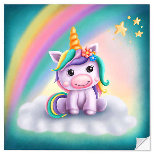 Sisustustarra Little baby unicorn