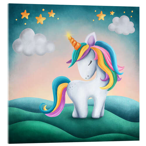 Acrylic print My cute unicorn