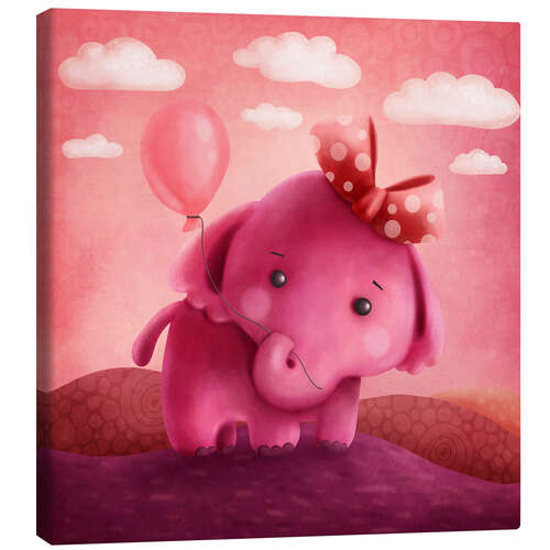 Leinwandbild Rosa elefant