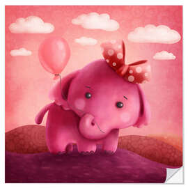 Vinilo para la pared Pink Elephant