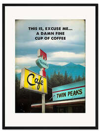 Gerahmter Kunstdruck Twin Peaks (Englisch)