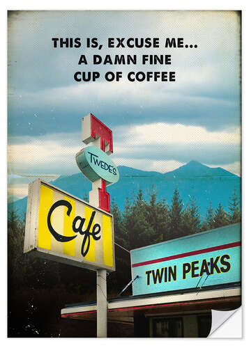 Selvklæbende plakat Twin Peaks citat