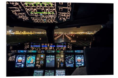 PVC-taulu A380 Cockpit on the Runway