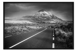 Gerahmter Kunstdruck Die Straße zum Berg