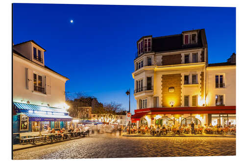 Aluminium print Place du Tertre on Montmartre in Paris