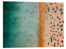 Tableau en PVC Vue aérienne d'une plage au Portugal