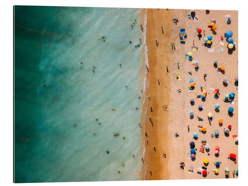 Gallery print Aerial view of people at the beach in Portugal