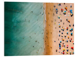 Gallery print Aerial view of people at the beach in Portugal