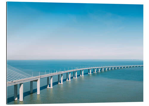 Gallery print Aerial view of the Vasco da Gama bridge to Lisbon