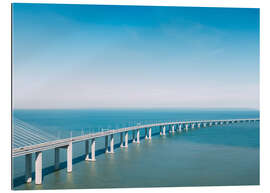 Gallery print Aerial view of the Vasco da Gama bridge to Lisbon